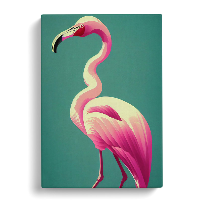 XC1022-1772X Dashing Flamingo - Wrapped Canvas Print, 50cm H x 35cm W x 3cm D