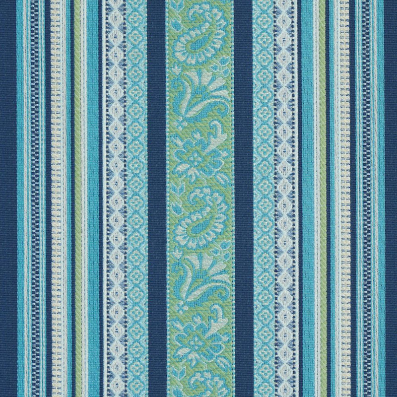 Markova Stripe Fabric, Blue/ Dark Blue