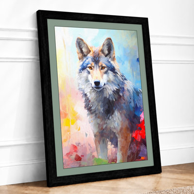 Wolf In Watercolour Modern - Print