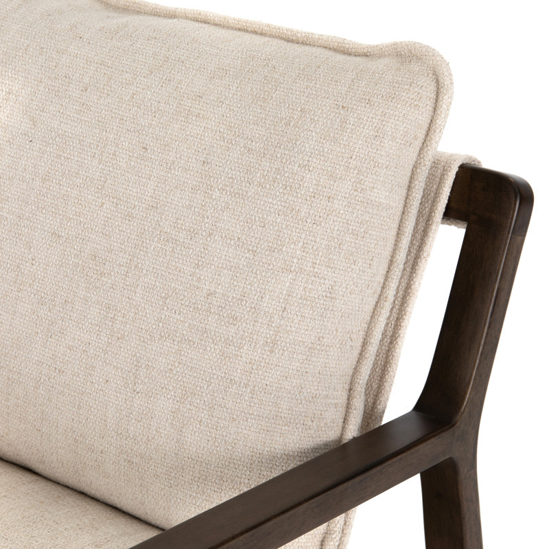 Ace Chair, Surrey Olive, Burnt Parawood, Thames Cream Performance Weave