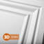 Paquet de 48 tuiles de plafond imperméables en PVC, panneau de plafond encastré et à coller de L 24 po x l 24 po pour le bureau et l'usage résidentiel, (192 pieds carrés / boîte)-68015814-133630099