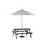 Priscilla 6 - Person Wood Patio Dining Set with Rectangular Table-704828423-790321674