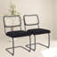 Chaise d'appoint à dossier noir Reatha