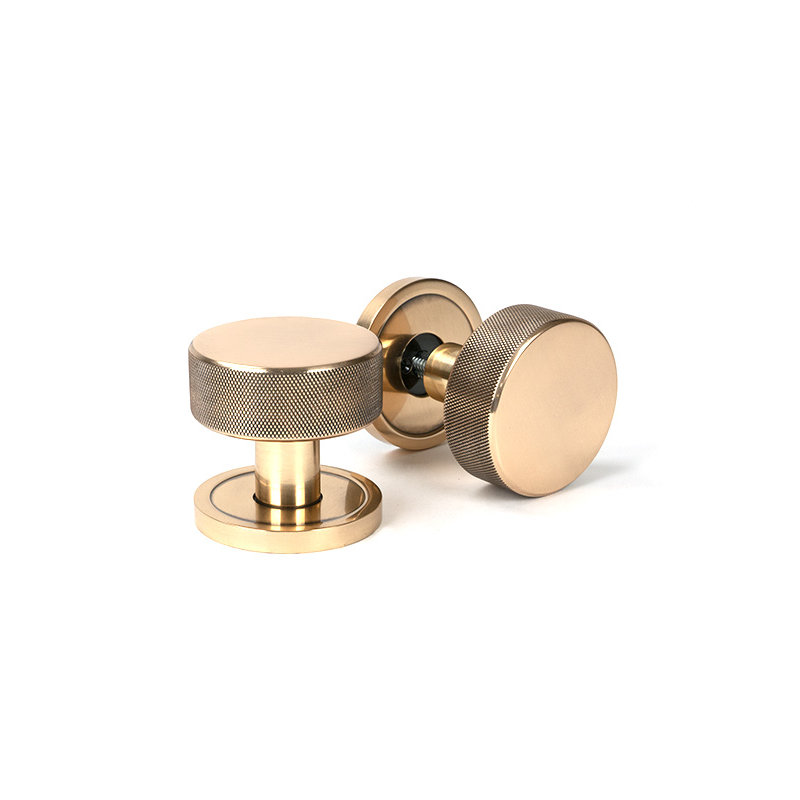 Brompton Interior Mortise Knob Set , Polished Bronze