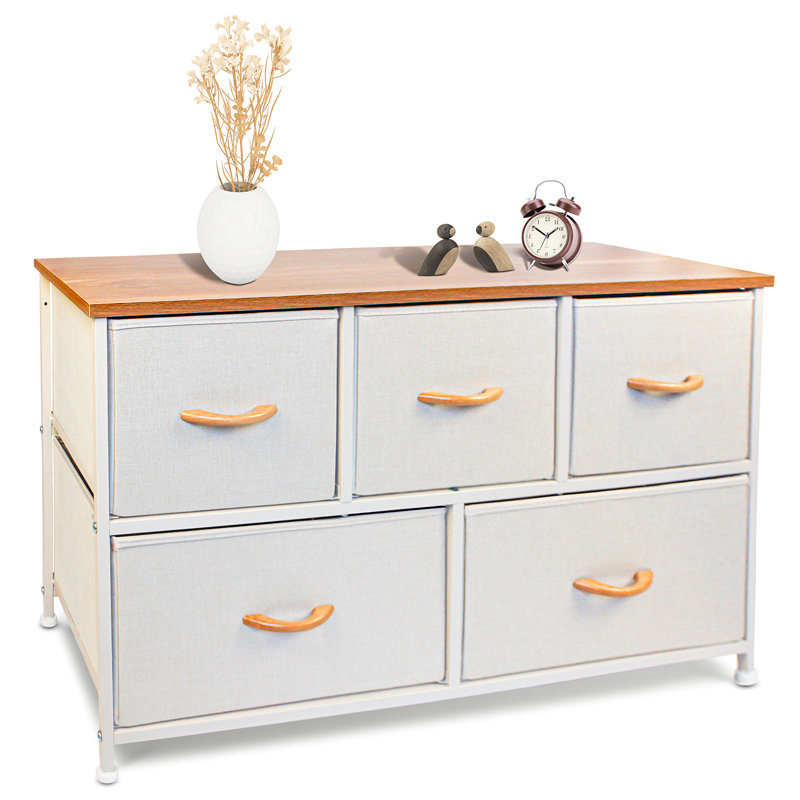 Commode 5 tiroirs Breianne, Érable