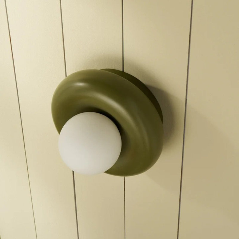 NOVI Ceramic Wall Sconce, Khaki Green