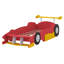 Unfinished Race Car-Shaped Platform Bed with Wheels-94375250-94375251