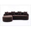 Canapé modulaire confortable en L avec méridienne incurvée, sans assemblage requis, mousse à haute densité pour le salon et la chambre à coucher