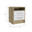 Table de chevet, table de bout, plateau supérieur Eter, deux tiroirs - blanc / chêne clair Eter-688105936