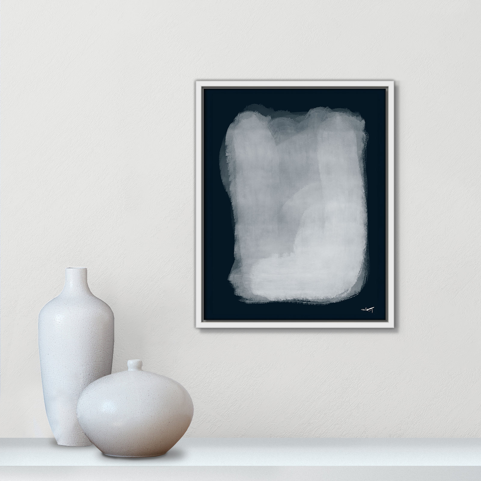 Gelder "Calme 001" Print by N.Atelier, 15.5" H x 12.5" W, White