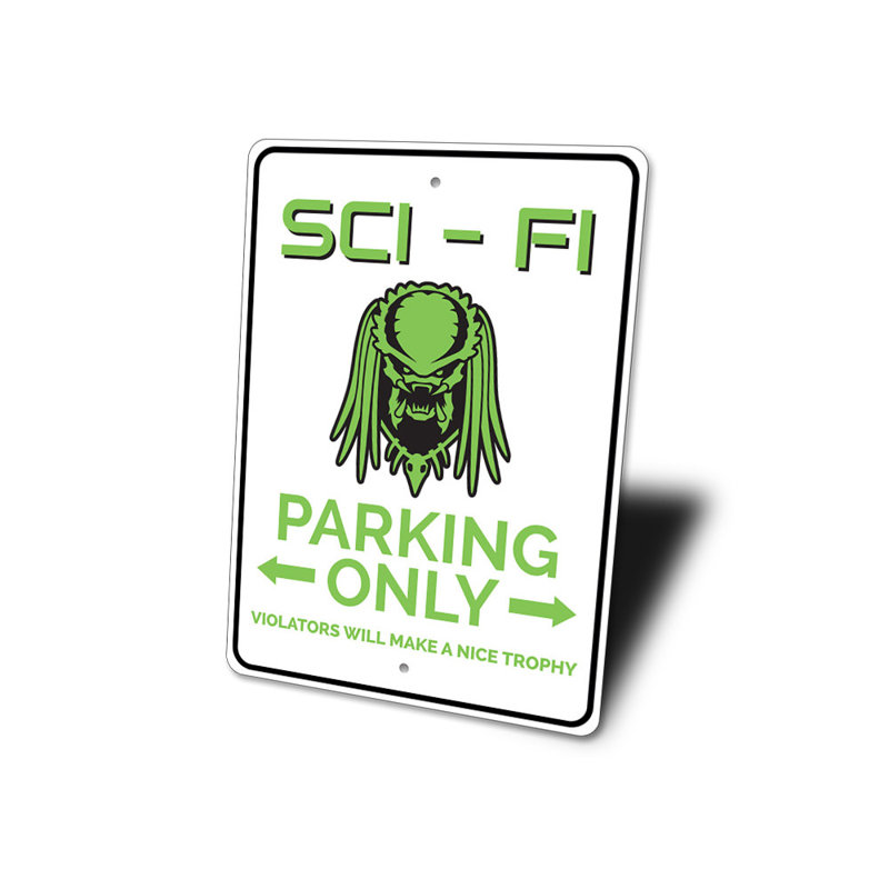 Enseigne en aluminium Sci Fi, H 18 po x l 12 po x P 0,06 po