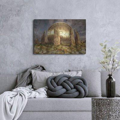 Luxe métal Art «Bitcoin New Age Three» par Steve Hu «Bitcoin New Age Three» par Steve Hunziker OOB