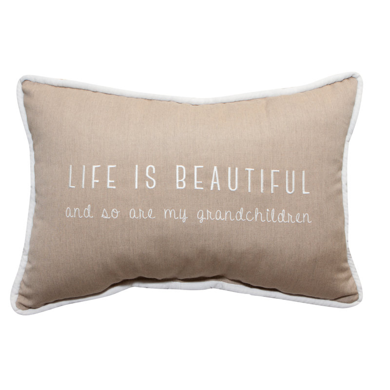 Accessories Life Is Beautiful And So Are My Grandchildren Outdoor Rectangular Pillow Cover & Insert