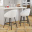 Ensemble de 2 tabourets de bar, tabouret de bar rembourré avec dossier, tabourets de bar à hauteur de comptoir pour îlot de cuisine-1484668940