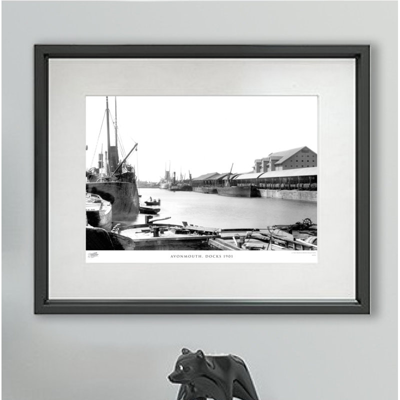 Avonmouth, Docks 1901 - Single Picture Frame Print, 60cm H X 80cm W x 2cm D