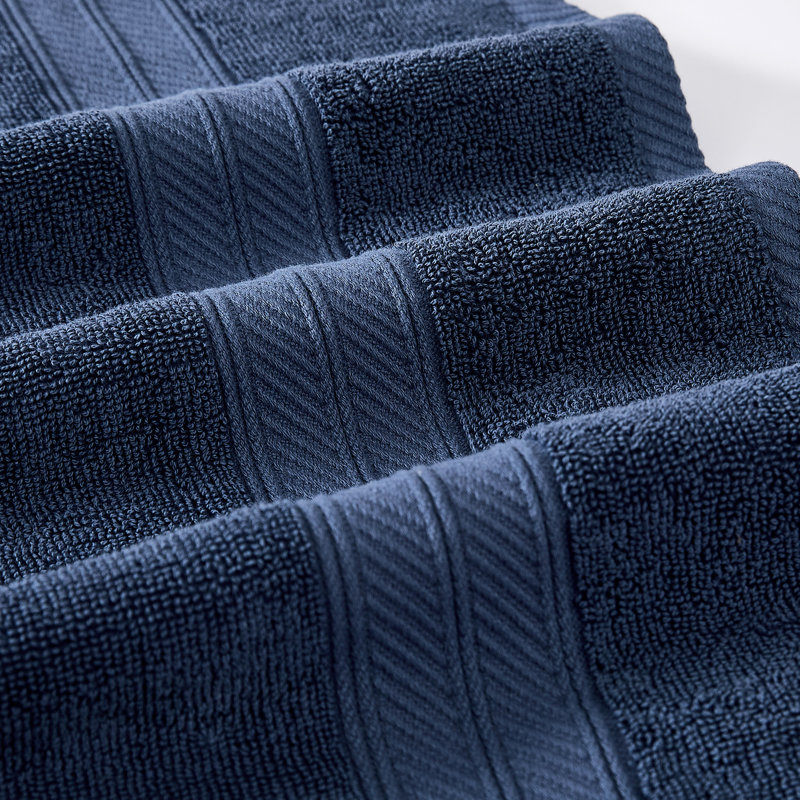 Modern Threads Trefoil Filigree 6-Piece Reversible Yarn Dyed Jacquard Towel Set – 100% Cotton, Quick Dry & Absorbent Bath, Hand & Washcloths