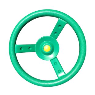 Bright Starts Lights and Colors Driver Toy Steering Wheel with Car Sounds  for Pretend Play - Green, 6 Months and up