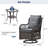 3-Piece Outdoor Bistro Set, Patio Furniture with Rocking Chairs and Glass Table for Porch Backyard-2022650095