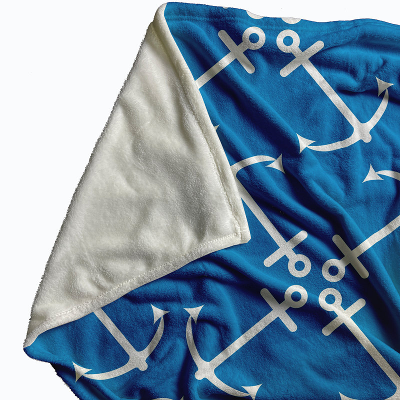 Carruthers Plain Weave / Muslin Throw Blanket, Blue