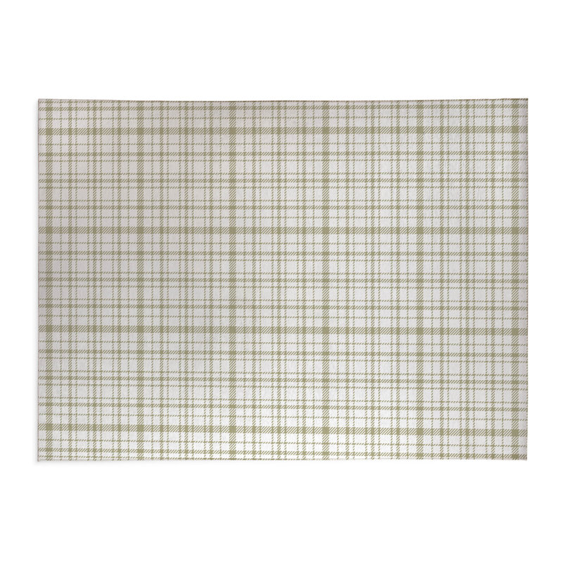 Tapis de bureau léger à carreaux Liz, L 7 pi x L 5 pi, Taupe