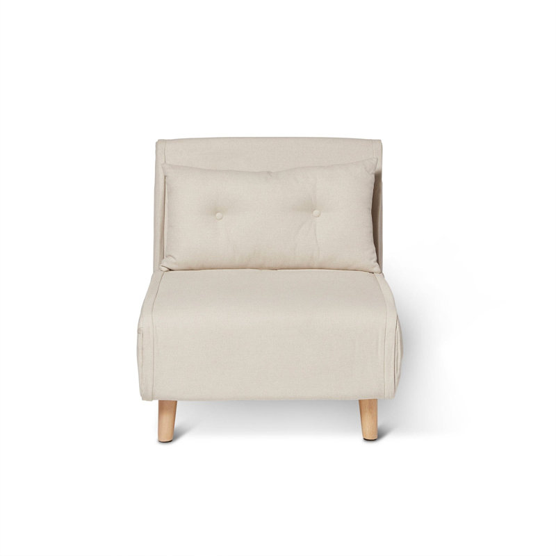 Trahan Fold Out Futon, 80cm H x 75cm W x 86.5cm D, Warm White
