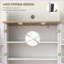 Armoire garde-manger 66,5 po avec support à micro-ondes HOMcom, 8 tablettes, blanc | Panneau de particules recouvert de mélamine | Conception anti-basculement