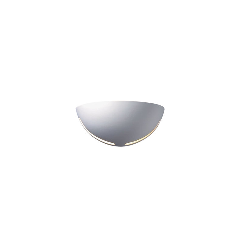 Demi-lune 1 lumière Ammadies, Incandescent, Bisque, H 4,5 po x l 10,5 po x P 5 po