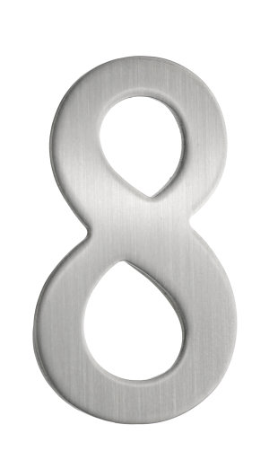 2 po Numéro de maison Beslagsboden, Acier inoxydable, 8