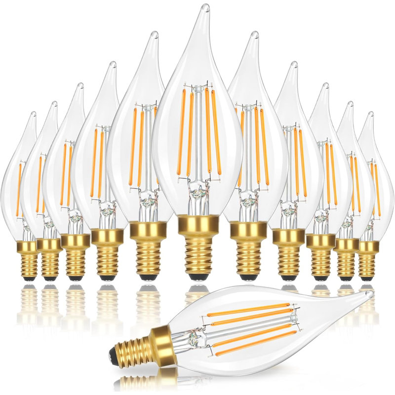 Ampoules DEL à culot candélabre à intensité variable E12 de 40 W, 2700 K, blanc chaud, 2700 Kelvins