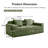 Modular 2 Seat Loveseat Boneless Sofa, Cloud Sectional Couch With Deep Seat, Modern Modular 2-Seat Sofa Couch With Throw Pillows Corduroy Fabric-1442581075