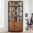 77.9" Tall Corner Bookshelf With 5-tier Open Display Shelves,  L-shaped Bookcase With Closed Storage Cabinet, Adjustable Foot, Anti-tip Device For Living Room, Office, Study