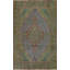 Tapis unique en laine noué à la main gris style années 1950 de 7 pi 2 po x 10 pi 4 po Shifflett