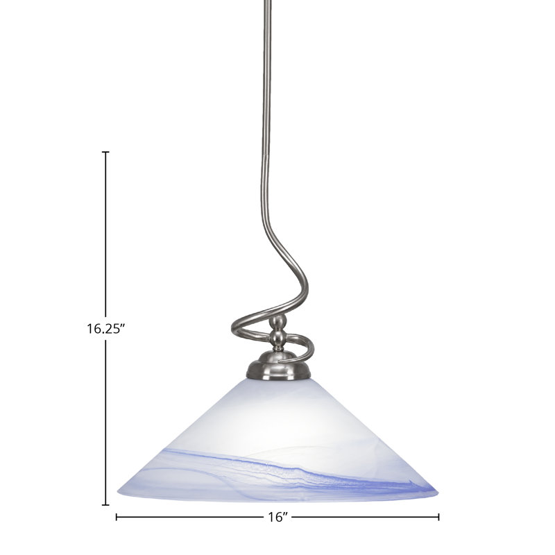 Capri Stem Hung Pendant, Brushed Nickel