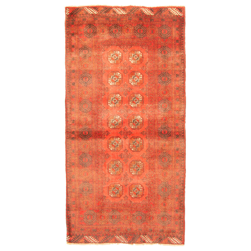 Tapis rouge Teimani 3 pi 3 po x 6 pi 3 po
