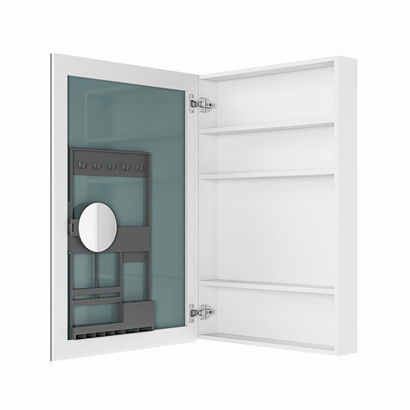 Surface Frameless Mirror Medicine Cabinet, Beveled Mirror Edges Bathroom Medicine Cabinet