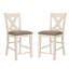Ensemble de 2 chaises de comptoir avec dossier en X