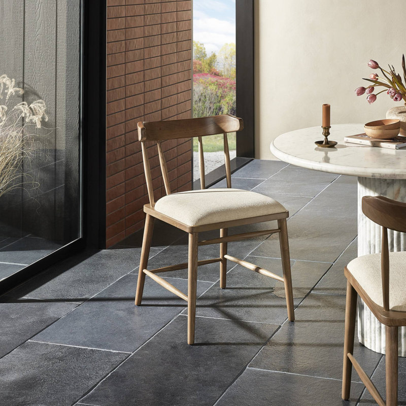 Colter Leather Dining Chair, Antwerp Noir, Black