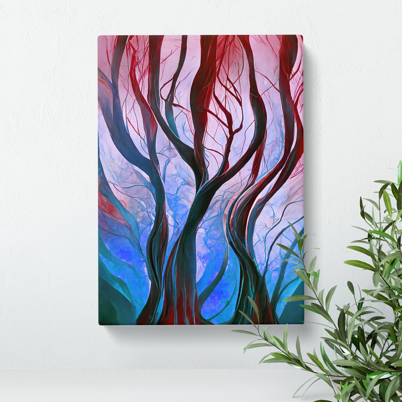 Branches of a Tree Abstract No.7 - Wall Art, Wrapped Canvas, 50cm H x 35cm W x 3cm D, No Matte