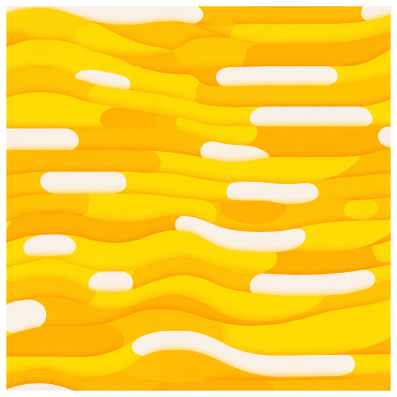 Tapisserie murale vagues jaunes - décoration murale abstraite, 50in H x60in W with 4 Grommets