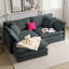 Canapé modulaire en chenille en L avec repose-pieds CloudHaven - causeuse 2 places pour petits espaces, tissu respirant et assemblage facile-1256015731