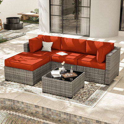 Ensemble de coussins de patio modulaire pour 3 sièges Wynee 9Pcs