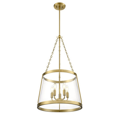 Luminaire suspendu 5 lumières 17,75 po Adabella - laiton rétro