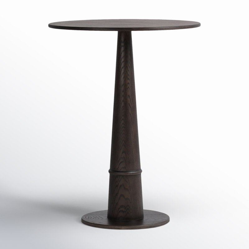 Goetz Bar Table-Brown Oak-Bar, 42.5" H x 32" L x 32" W, Brown Oak Veneer