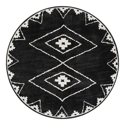 Latitude Run® Vefsna Nikolis Rug Black