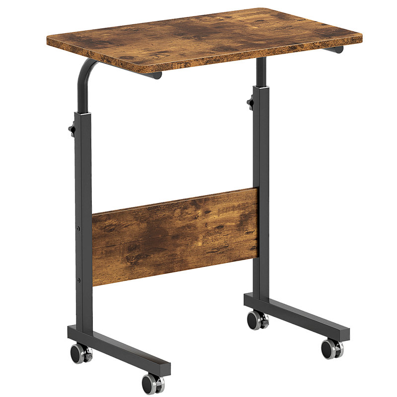 35.4'' H Laptop Cart with Wheels, 35.4" H x 23.6" W x 15.7" D, Brown