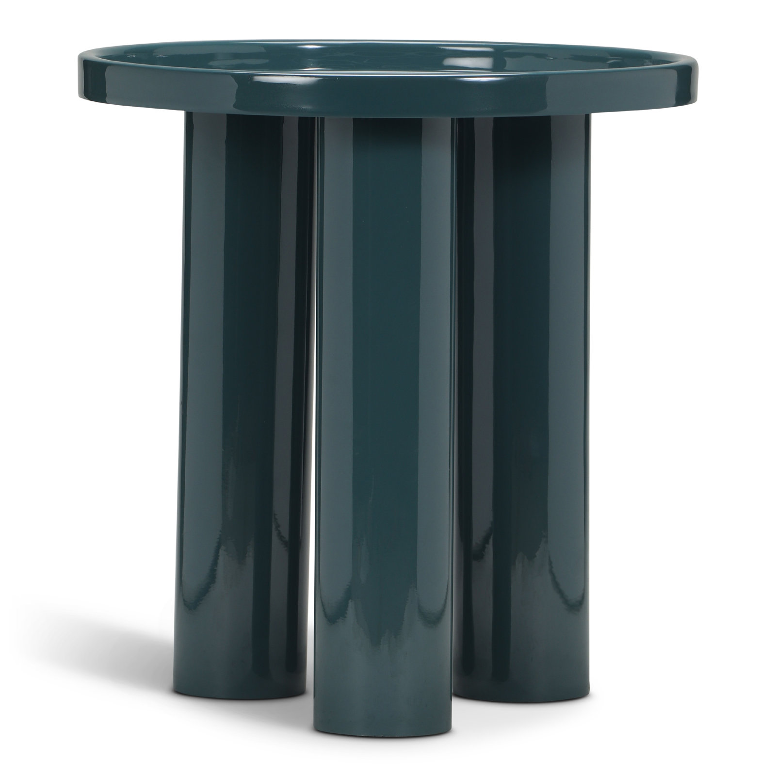 Eclat Isthia Industrial End Table, Teal