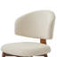 Chaise de salle à manger rembourrée beige de style milieu du siècle, dossier incurvé, revêtement en lin et pieds en bois massif naturel, ensemble de 4-1559227248-1559227253