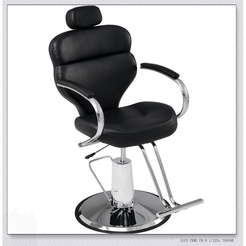 Premium Reclining Barber Chair With Heavy Duty Hydraulic Pump, 360° Rotation, And Max Load Weight 330 Lbs For Salon Comfort