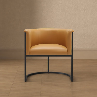 Fauteuil rembourré en similicuir Virgil