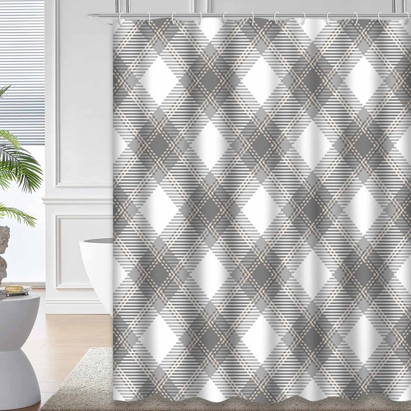 Rideau de douche Tartan, L 72 po x l 72 po